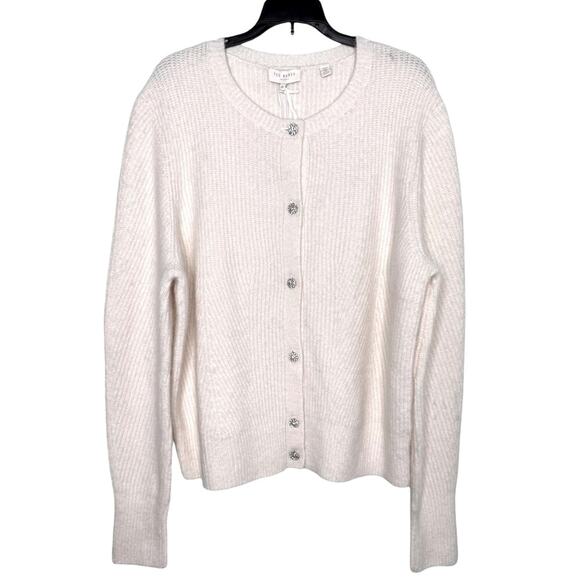 Ted Baker London Rosi Wool Blend Rhinestone Embellished Buttons Cardigan NWT  16 - Picture 2 of 14